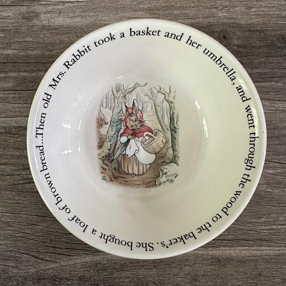 Peter Rabbit Nursery Set by Wedgewood 3 Piece, Bowl, Cup and Plate - Picture 5 of 13